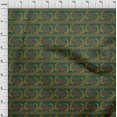 thumbnail image 3 of oneOone Cotton Silk Fabric Stripe|Leaves & Hen Block Print Fabric BTY 42 Inch Wide, 3 of 4