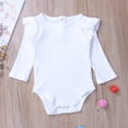 thumbnail image 3 of Faithtur Bébé Garçon Fille Manches Longues Romper Ébouriffé de Couleur Unie Body, 3 of 6