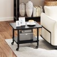 thumbnail image 3 of Giantex 2-Tier Printer Stand, Under Desk Rolling Printer Cart with 2 Storage Shelves, Mobile Machine Stand Storage Rack for Home Office, 3 of 10