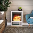 thumbnail image 1 of Ameriwood Home Clermont Electric Fireplace Mantel, Ivory Oak, 1 of 8