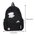thumbnail image 2 of AMERTEER Sac à Dos Mode Simple Sac d'École Sac à Livres Multi-Poches Mignon pour Fille (Blanc), 2 of 5