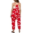 thumbnail image 4 of Girls Romper Bow Print Jumpsuits Rompers for Girls Casual V Neck Strap Rompers with Pockets Girls Outfits Size 8-10 Y, 4 of 6
