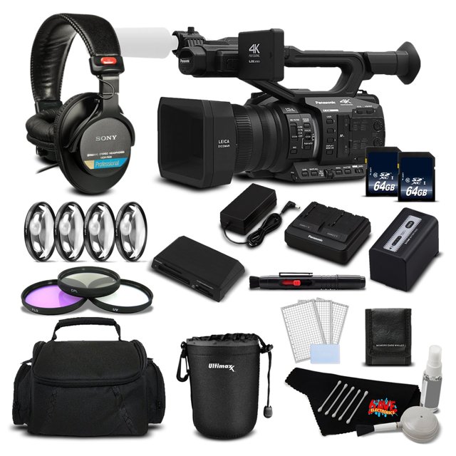 Panasonic AG-UX90 4K/HD Professional Camcorder Deluxe Bundle -International Version