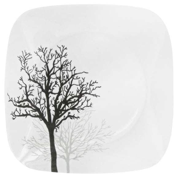 Corelle Timber Shadows 10.5" Square Glass Dinner Plate