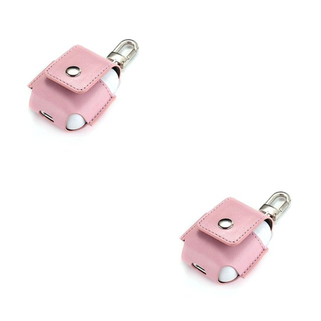 Shengyu Wireless Earphone Charging Case Protector Bag Anti-lost Metal Clip Fit pink 2Set
