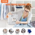 thumbnail image 2 of VEVOR Sewing Machine, Portable Sewing Machine for Beginners with 38 Built-in Stitches & Reverse Sewing, Dual Speed Sewing Machine with Extension Table Foot Pedal, Accessory Kit Family Home Travel, 2 of 9