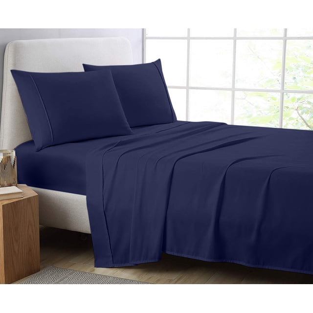 Cotton Metrics 4pc Sheet Set 600TC 100% Organic Cotton 4pc Bedding Set (Fitted sheet, Flat sheet, 2 Pillowcases) All Sizes & Colors