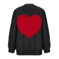 thumbnail image 4 of Yuyuzo Chandail pour Femmes Col Rond Manches Longues Cœur Graphique Chandail Automne Hiver Hauts Tricotés, 4 of 5