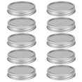 thumbnail image 3 of Split-Type Jar Lid, Food Container Sealing Cover Food Grade Canning Lid, For Home 10Pcs 86mm Silver Circular Ring+Cover Plate, 3 of 8