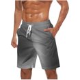 thumbnail image 1 of Cameland Large Size Shorts Men, Gradient Drawstring Elastic Waist Shorts Summer Casual Beach Quick Dry Shorts, 1 of 5