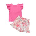 thumbnail image 1 of FOCUSNORM Ensemble de Vêtements 2PCS pour Bébé Fille + Ensemble de Shorts à Imprimé Floral, 1 of 10
