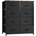 thumbnail image 1 of SortWise Commode à 8 Tiroirs avec Dessus en Bois et Cadre en Acier, Tour de Rangement Organisateur de Coffre Table de Nuit avec Pieds Ajustables pour Chambre Salon, 1 of 8