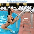thumbnail image 3 of Swimming Pool Ladder, 4-Step In-Ground Stainless Steel Step for Indoor/Outdoor Pool, Heavy Duty Non-Slip Ladder, Easy Assembly, 3 of 9