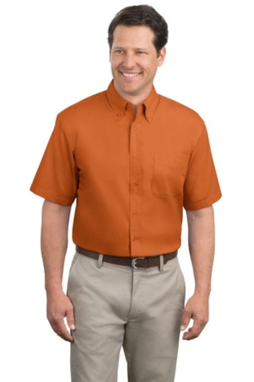 Port Authority Homme Port Authority Manches Courtes TG Orange Texas/pierre Claire