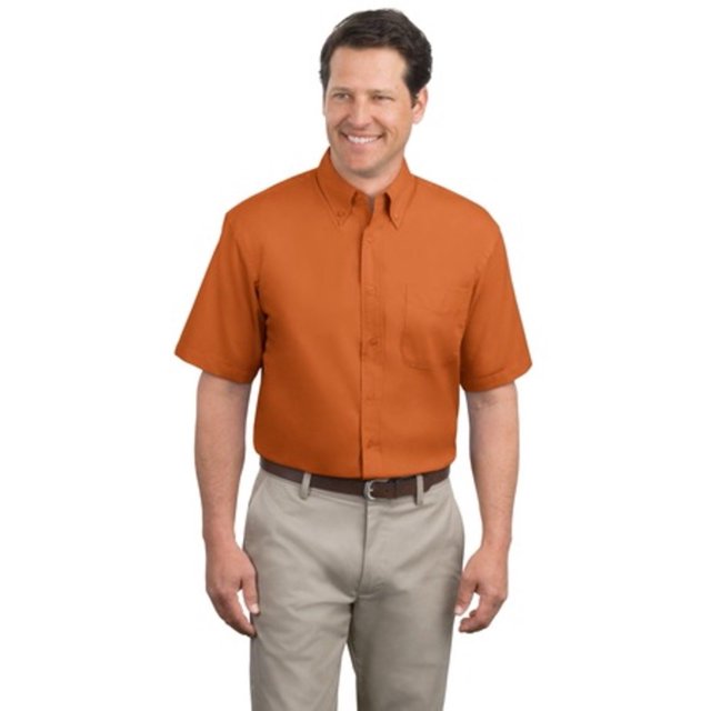Port Authority Homme Port Authority Manches Courtes TG Orange Texas/pierre Claire