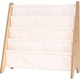 thumbnail image 1 of 3 Sprouts Recycled Fabric Kids Book Rack Storage Bookshelf Organizer in Cream for Ages 3+, 1 of 5