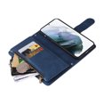 thumbnail image 4 of Case for Samsung Galaxy S21 5G Cover Zipper Pocket Wallet Case Magnetic Protective - Blue, 4 of 5