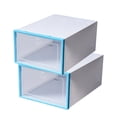 thumbnail image 3 of yulier Shoe Storage Box, Plastic Shoe Box with Lids, Stackable Shoes Organizer for Closet Entryway, Foldable Shoe Case for Shoe Rack, Shoe Containers Bins, 3 of 3