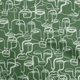 thumbnail image 1 of oneOone Velvet Green Fabric Abstract Face Sewing Material Print Fabric By The Yard 58 Inch Wide, 1 of 4