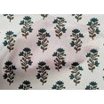 thumbnail image 4 of oneOone Cotton Poplin Fabric Leaves & Floral Block Printed Fabric 1 Yard 56 Inch Wide, 4 of 4