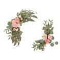 thumbnail image 1 of 2Pcs Wedding Arch Flowers Realistic Floral Arrangements Swag Handmade Decorative Pink, 1 of 9