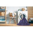 thumbnail image 2 of Ahgly Company Tapis d'Intérieur Lavable à la Machine, Carré, Transitionnel, Bleu, Tapis de Zone, 3 Pieds Carré, 2 of 7