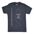 thumbnail image 1 of Mens Fish Ruler T Shirt Funny Fishing Measurement Tee (Heather Navy) - 3XL, 1 of 3
