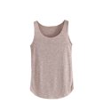 thumbnail image 1 of Mrat Camisoles à Col Rond pour Femmes, Couleur Unie, Débardeur Sans Manches à Col Rond, Chandail Bas Polyvalent, Couleur Unie, Débardeurs à Col Rond pour Femmes, P-263 Kaki, Taille Unique, 1 of 6