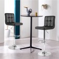 thumbnail image 2 of Costway Ensemble de 2 Tabourets de Bar en Cuir PU Tabouret de Bar Réglable Pivotant Chaises de Pub Noir, 2 of 10
