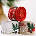 thumbnail image 1 of Ribbon Portable Eco-friendly Imitation Linen Christmas Printed Ribbon for Christmas, 1 of 9