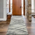 thumbnail image 1 of JV Home Runner Rug Stripes Grey 2' x 7' Hallway Soft Indoor Washable Rugs Anti Slip, 1 of 6