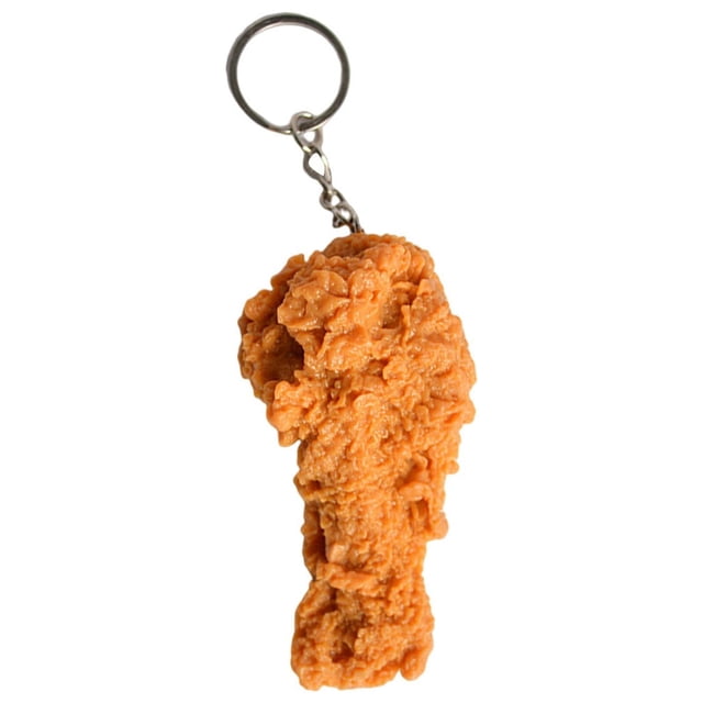 Riforla Chicken Leg Chicken Wing Model Pendant Interesting Chicken Rice Krispies French Fries Food Play Key Chain Hanging Decoration Chicken Leg Keychains A