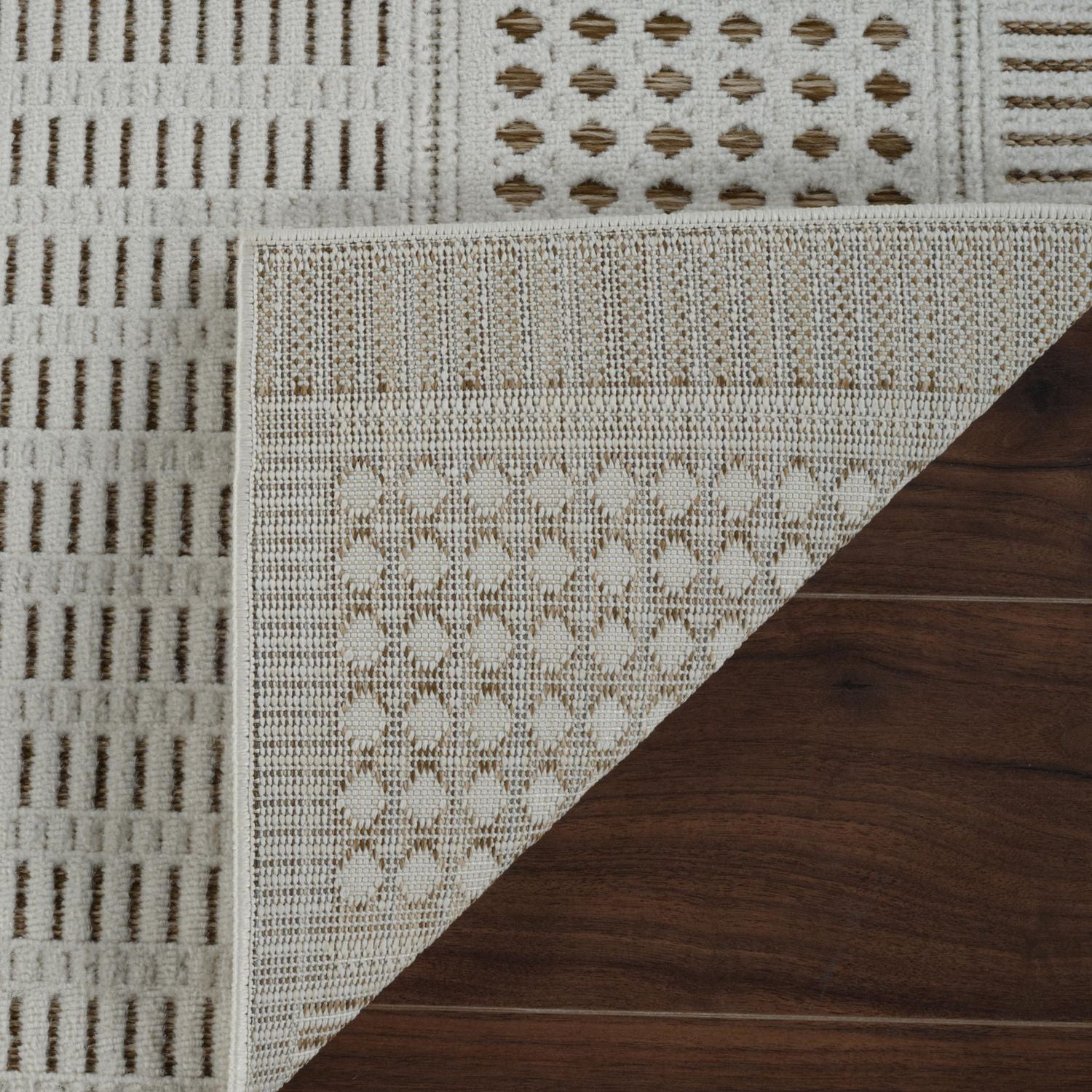 Rug Branch Maise Abstract Indoor Outdoor Area Rug, Beige Brown, Modern - Entryway, Hallway, Bathroom, and Kitchen