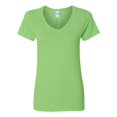 thumbnail image 1 of Gildan Ladies Heavy Cotton V-Neck T-Shirt, XL, Lime, 1 of 1