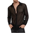 thumbnail image 1 of Styesk Mens Shirts Man Short Sleeve Solid Color Lapel Button Fashion Fallow T-Shirt, 1 of 6
