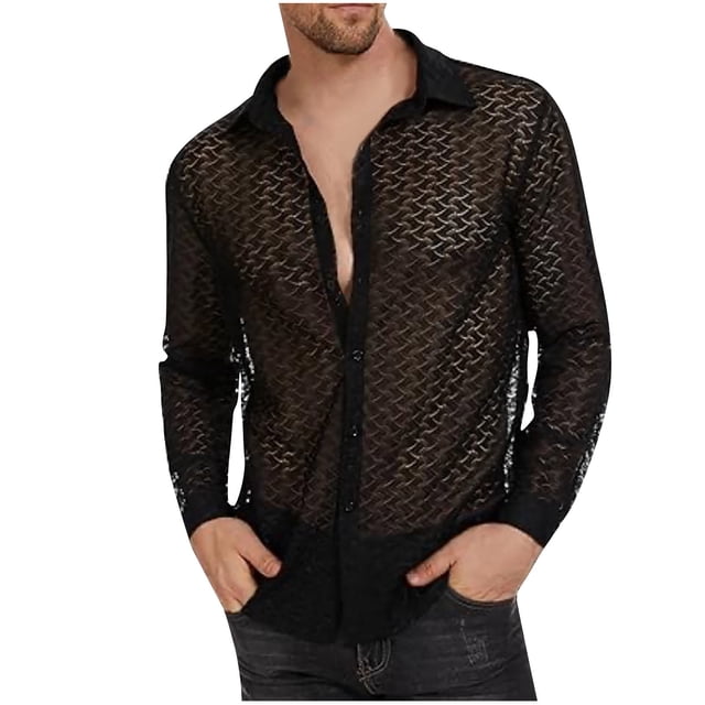 Styesk Mens Shirts Man Short Sleeve Solid Color Lapel Button Fashion Fallow T-Shirt