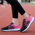 thumbnail image 4 of Kcodviy Femmes Maille Uni Antidérapant Espadrilles Compensées pour Femmes Chaussures à Lacets Espadrilles Espadrilles Décontractées Talons pour Femmes Chaussure Étudiante Chaussure de Course, 4 of 7
