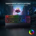 thumbnail image 3 of Razer BlackWidow V3 Mechanical Gaming Keyboard: Green Mechanical Switches - Tactile & Clicky - Chroma RGB Lighting - Compact Form Factor - Programmable Macro Functionality - USB Passthrough (Renewed), 3 of 5