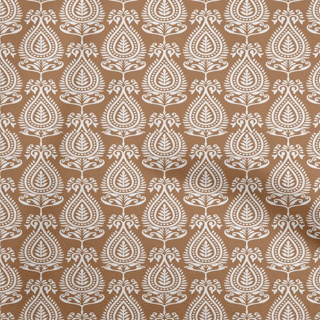 oneOone Cotton Cambric Tawny Brown Fabric Asian Block Sewing Craft Projects Fabric Prints By Yard 42 Inch Wide
