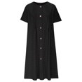 thumbnail image 3 of Mgmyaa Robe d'Été Décontractée pour Femme à Manches Courtes, Midi à Boutons, Robe de Plage, de Voyage et de Vacances, 3 of 6
