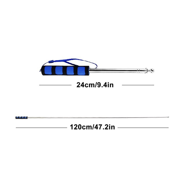 Agiferg Flagpole Lightweight Stainless Steel Portable Sponge Handle Pole Flag Waving Flagpole