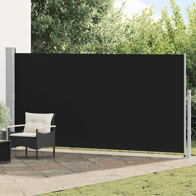 vidaXL Retractable Side Awning 160 x 500 cm Black