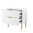 thumbnail image 3 of Lillianne Lacquer Finish 2 Drawer Side Table, Nightstand, 3 of 8