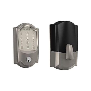 SCHLAGE Encode Smart WiFi Deadbolt with Camelot Trim in Satin Nickel (BE489WB CAM 619)