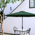 thumbnail image 2 of CHUANK 9ft Outdoor Market Table Patio Umbrella with Button Tilt and 8 Sturdy Ribs  Green, 2 of 6