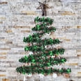 thumbnail image 1 of PEONAVET Guirlande de Noël Guirlandes de Noël Décorations de Sapin de Noël Pailleté Vert avec Feuilles et Baies Rouges Ornements de Fête Suspendus pour Décoration de Fête de Noël, 1 of 7