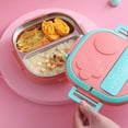 thumbnail image 2 of Hinati Clearance Sale Travel Two Grid Stainless Square Lunch Box Container All-in-One Stackable Lunch Box Container Food Container for Adults, All-in-One Large Bento Box Leak-Proof Lunchbox, 2 of 7