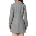 thumbnail image 3 of INSPIRE CHIC Manteaux pour Femmes Col Peter Pan Boutonnage Simple devant à Boutons Manteaux d'Hiver S Gris, 3 of 6