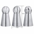 thumbnail image 4 of 3pcs/set Nozzles Stainless Steel Icing Nozzle Cake Flower Piping Tip Pastry Cream Decorating Tip, 4 of 7