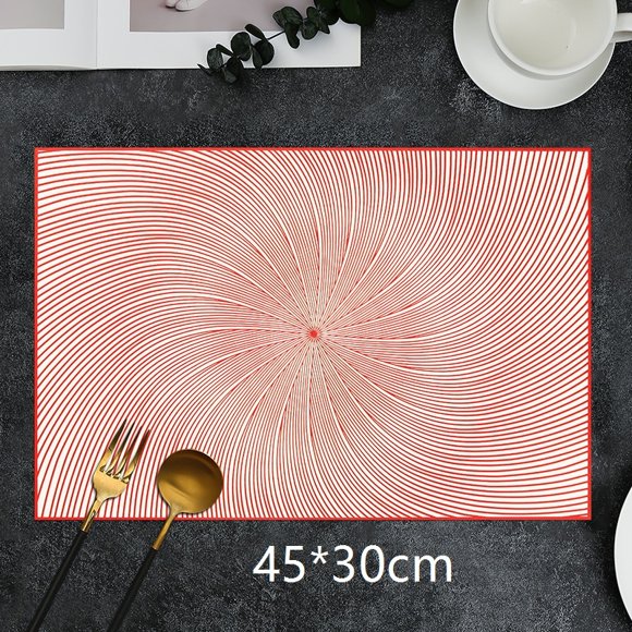 2 pieces (only mats) [Rotating space design] Bronzing rotating placemats, high-end, light luxury, washable Western restaurant insulated table mats